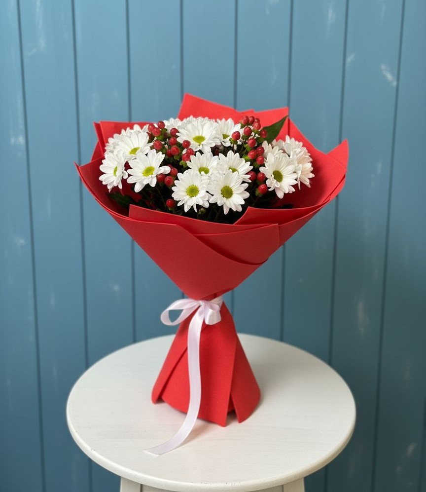 Букет цветов из: Хризантемы в Савельево