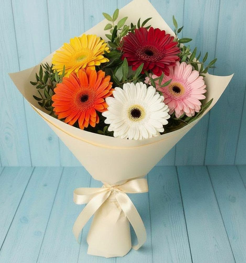 Букет цветов из: Герберы в Савельево
