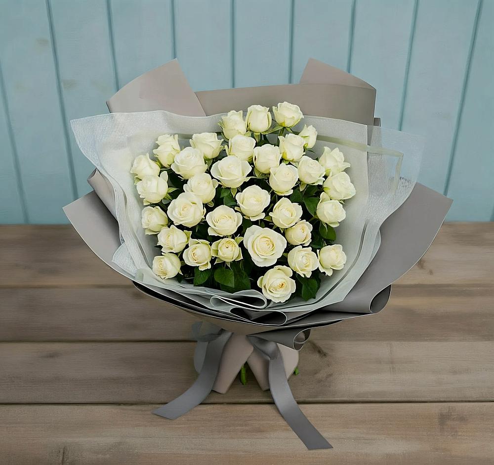 Букет Белоснежная нежность в Савельево