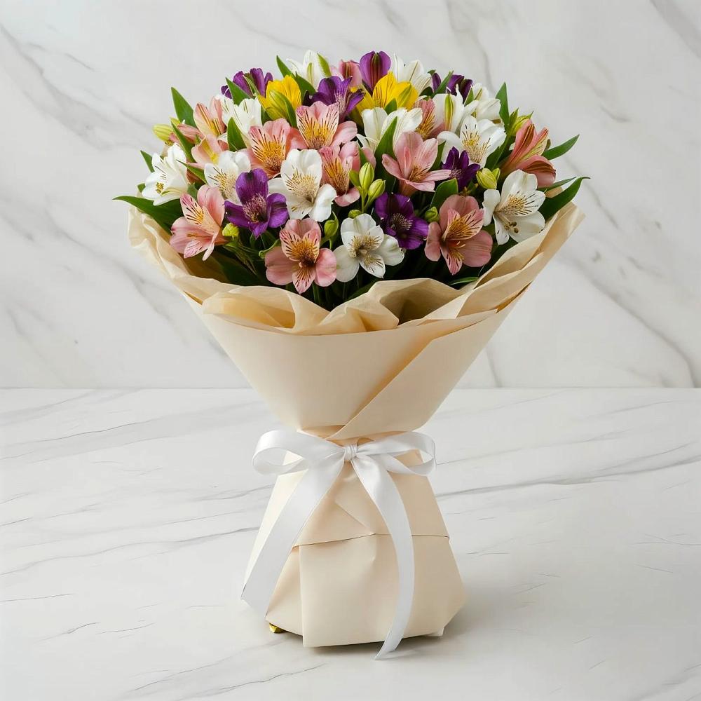 Букет цветов из: Альстромерии в Савельево