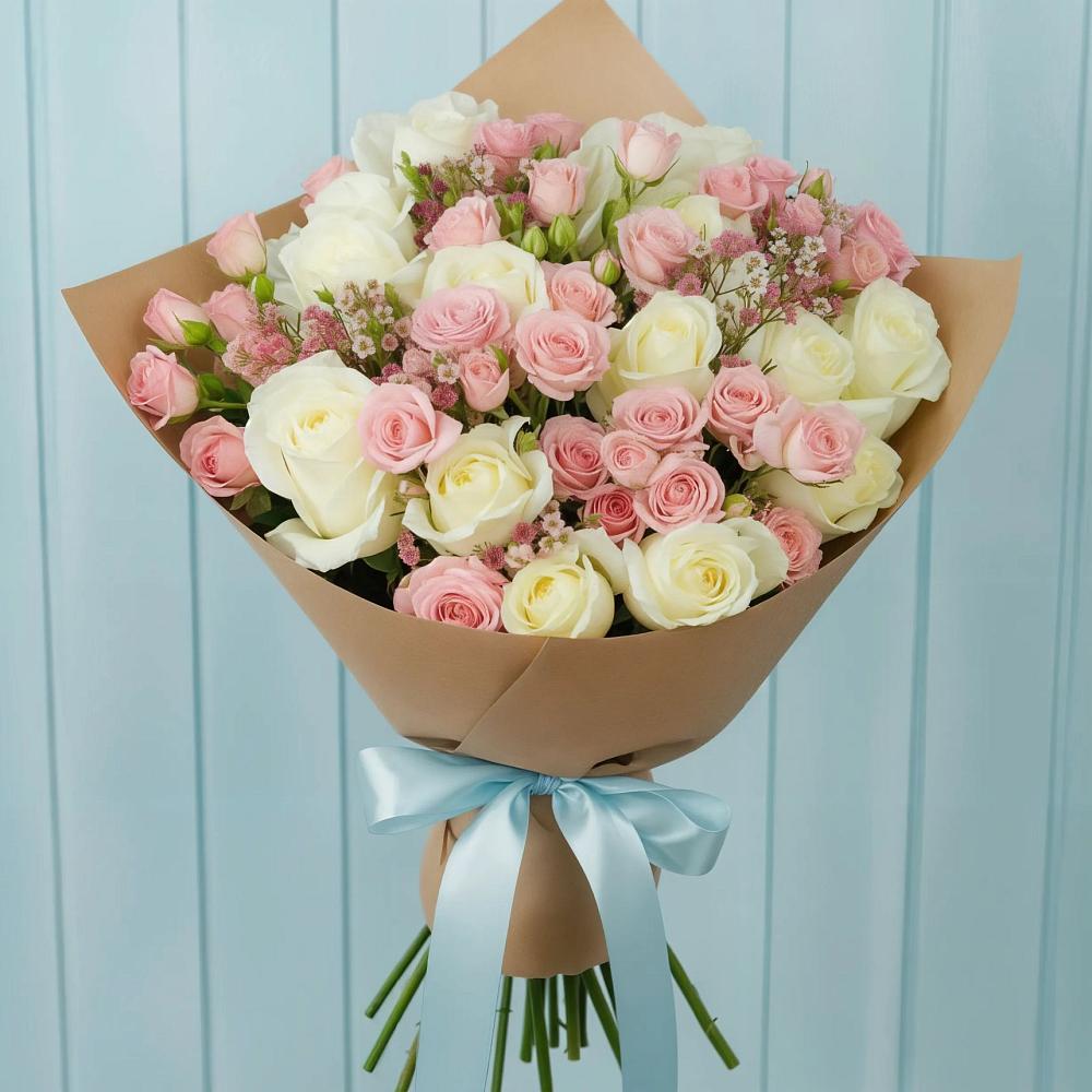 Букет цветов из: Розы в Савельево