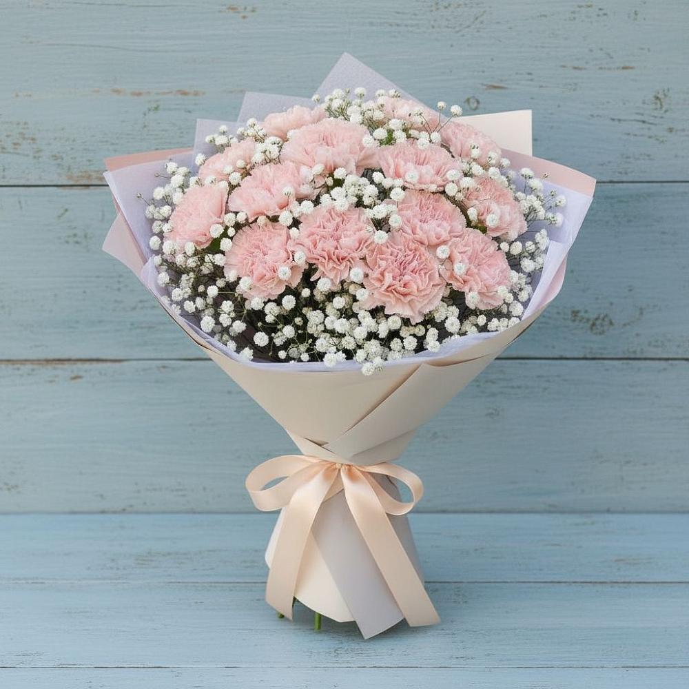 Букет цветов из: Гвоздики в Савельево