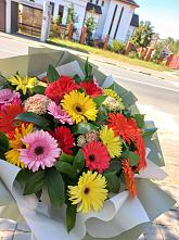 Букет цветов из:  Герберы #REPLACE_PRED# Савельево
