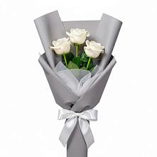 Букет 3 белые розы #REPLACE_PRED# Савельево