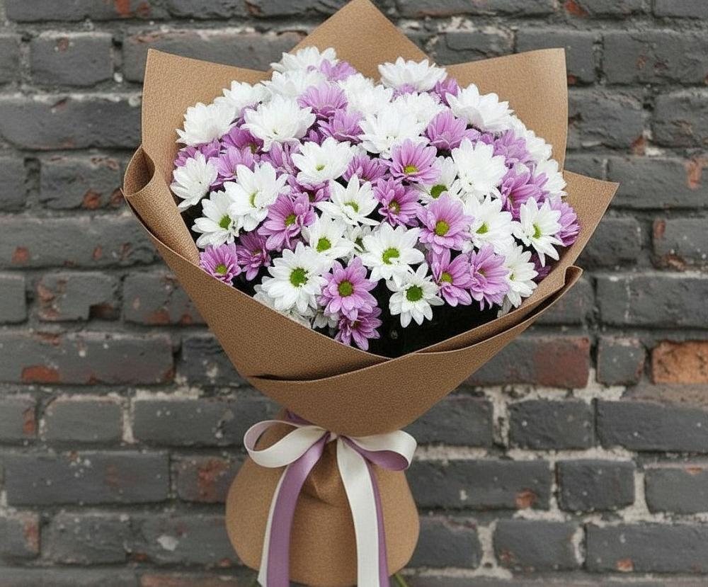 Букет цветов из: Хризантемы в Савельево