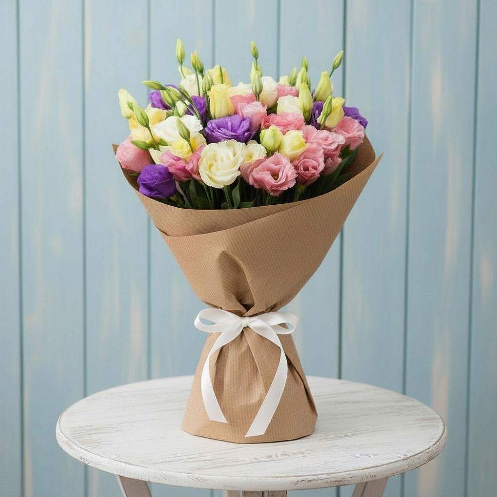 Букет цветов из: Лизиантусы в Савельево