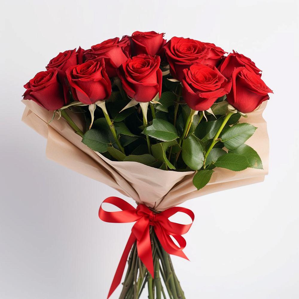 Букет 11 Красных роз Эдлесс Лав в Савельево