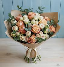 Букет цветов из:  Альстромерии и Розы в Савельево