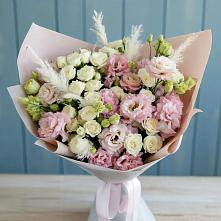 Букет цветов из:  Альстромерии и Розы в Савельево